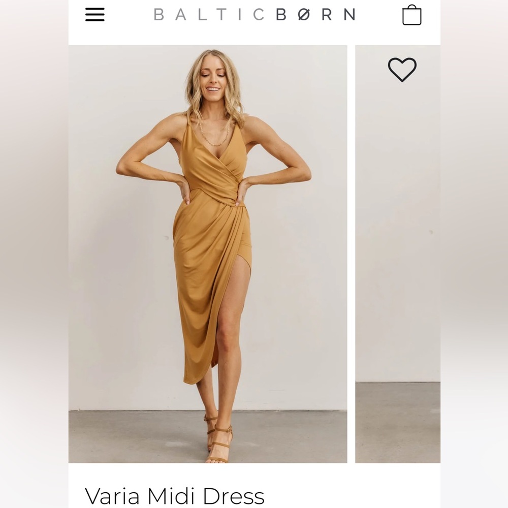 Baltic Born- Varia Midi Dress- Dusty Camel- Small